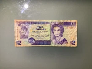 Belize 2 Dollars 1991 Circulated - Picture 1 of 2