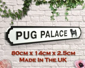 Wooden Street Signs, Uk Made, Wall Hanging, 2 sizes, 80 x 14 x 2.5cm, dogs etc - Picture 1 of 4