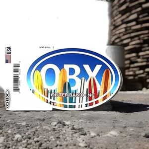 OBX Surfboards Outer Banks North Carolina 6in Sticker Decal Made in USA - Picture 1 of 2