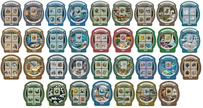 Fauna & Flora of the World collection Maldives 34 s/s MNH Yvert CV466€ #CNA215 - Image 1 of 4