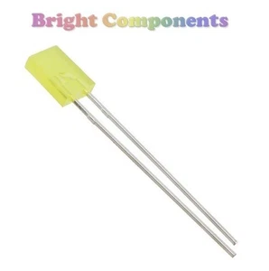 10 x Rectangle Diffused Yellow LED 2x5x7mm - UK Seller - Picture 1 of 1