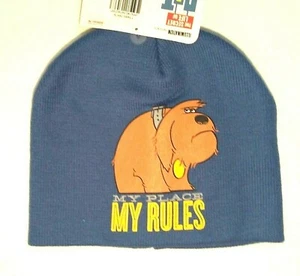 "Secret Life of Pets Niños Invierno Tejido Sombrero Gorro ""My Place My Rules"" Nuevo con etiquetas OSFM - Imagen 1 de 2