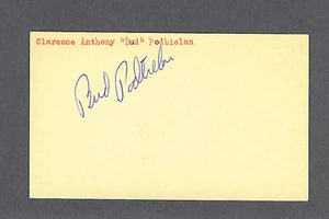 Bud Podbielan signed baseball index card 1924-1982 - Imagen 1 de 1
