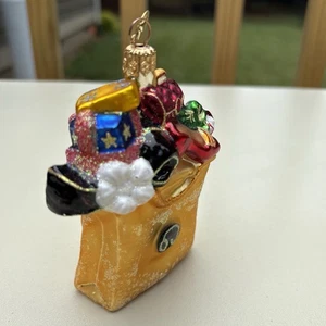 Christopher Radko Christmas Ornament Holiday - St John Shopping Bag Rare - Picture 1 of 11
