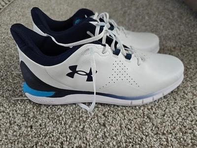 Zapatos de golf Under Armour UA Drive Fade SL blancos azules para hombre talla 12 (3026922-101) Foto 1 de 4