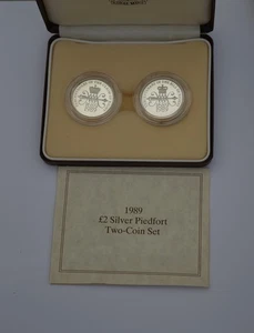 1989 £2 Silver Piedfort Two Coin Set Claim & Bill Rights Box + COA - Picture 1 of 4
