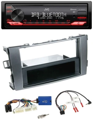 JVC Bluetooth USB DAB Lenkrad Autoradio für Toyota Auris 2011-2012 anthrazit-gra - Bild 1 von 4