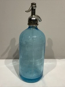 Antique Blue Seltzer Bottle A.R Bottling Works Old English Sparkling Phila Pa - Picture 1 of 11
