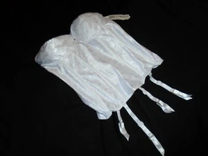 Sujetador push up bustier lencería blanco brillante 34D nuevo con etiquetas con ligas #9600 34D - Imagen 1 de 8