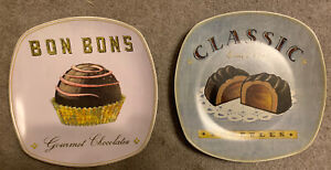 2 Vintage Sakura Confections  Bon Bons Gourmet Choc & Classic Truffle  Plate 8”