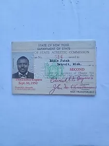 Eddie Futch Boxing License Vintage Memorabilia - Picture 1 of 3