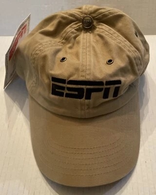 Gorra ESPN ESPN2 Bronceada y Negra Bordada Correa Trasera **NUEVA con ETIQUETAS** Foto 1 de 4