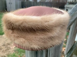 Vintage Fur Pillbox Ladies Hat LaRose Hats New York - Picture 1 of 9
