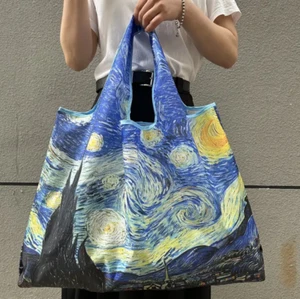 New! Really nice! Vincent Van Gogh "Starry Night" basic grocery tote bag..Style! - Picture 1 of 4