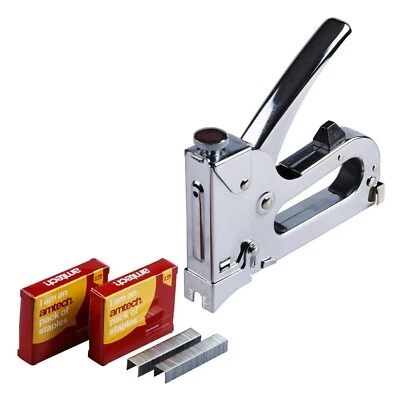 Pistola grapadora de 3 vías de alta resistencia grapas en forma de U clavos tapicería 800 grapas B3725 Foto 1 de 2