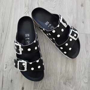 Papillio by Birkenstock | Arizona Birko-Flor black platform sandals | WMS 8.5 - Picture 1 of 10