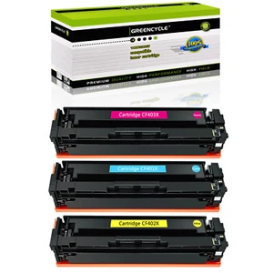 3PK CF400X CYM Toner Set Fits for HP 201X Color Laserjet Pro MFP M252dw M277dw - Picture 1 of 12