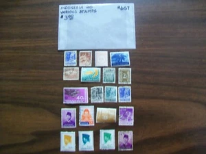 Indonesia Postage Stamps - Indonesia - Vintage - 20 Various Stamps (657) - Picture 1 of 4