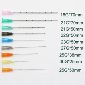 50 Stück Einweg Kanülen Nadel mit Einstich 18g/22g/23g/25g/27g/30g 25/50mm, - Bild 1 von 24