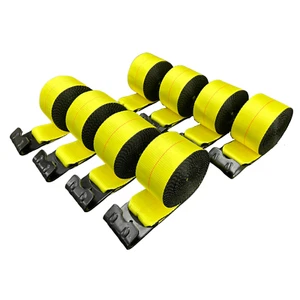 8PK Falcon Cargo 4" x 30' Winch Straps - 5400LB WLL - Flat Hooks, Heavy Duty - Picture 1 of 5