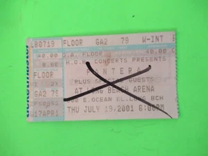 VINTAGE 2001 PANTERA CONCERT TICKET STUB  - Picture 1 of 2