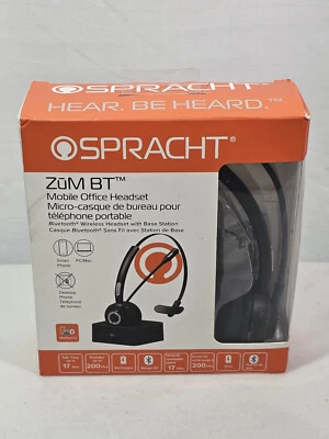 Spracht Zum BT Mobile Office Bluetooth Wireless Headset + Base OPEN BOX - Image 1 of 4