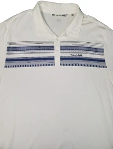 Travis Matthew Herren XL weiß blau gestreift Polo - Bild 1 von 6