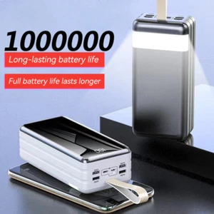 Banco de alimentación de 100000 mAh carga rápida computadora portátil teléfono móvil fuente de alimentación de respaldo nuevo - Imagen 1 de 18