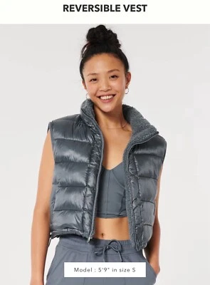 Hollister Ladies Reversible Padded Gilet Women’s -Size: Medium (UK Size 10) - Image 1 of 4