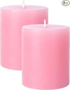 Smokeless and Dripless Scented Pillar Candles Set of 2