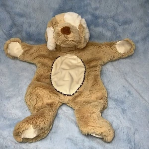 DOUGLAS Baby Sshlumpie beige tan puppy dog Security Blanket Lovey Satin feet - Picture 1 of 2