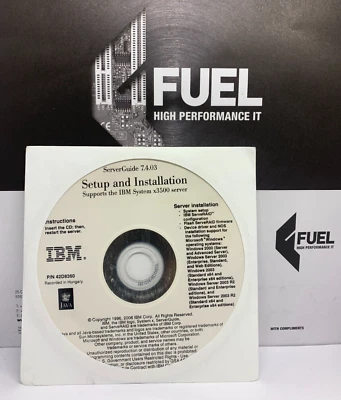 IBM Setup and Installation for System X3500   Version: 7.4.03   P/N: 42D8360 - Image 1 of 2