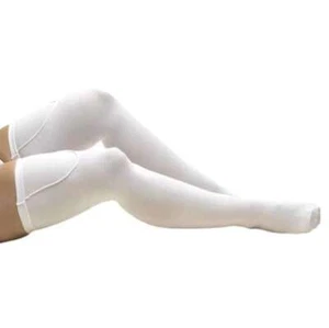 TRUFORM Unisex Anti-embolism Thigh High 18mmHg (White) Medium - Picture 1 of 4