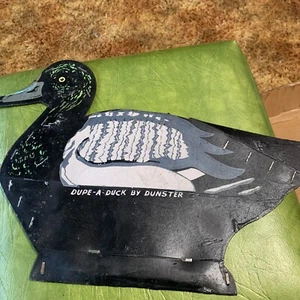 Dupe-A-Decoy Bluebill Duck Dunster Seattle WA Folding Decoy Rare VTG HTF Single - Picture 1 of 6