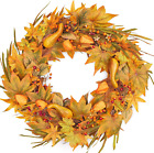 Fall Wreaths for Front Door - 22&quot; Pumpkin Maple Leaf Berry Fall Front Door Wreat