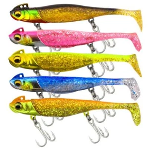 4Sest Soft Angelköder 19g Swimbait Jighaken Gummiköder Salzwasser Trolling - Bild 1 von 8