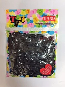 NEW STRONG NON TOXIC UNBREAKABLE ELASTIC RUBBER BAND ASSORTED SIZE BLACK+POSTAGE - Picture 1 of 6
