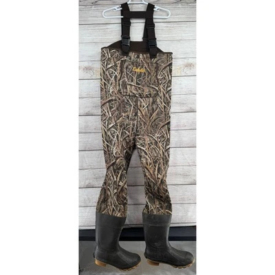 Cabela's Neoprene Boot-Foot Chest Waders Mens 10R Mossy Oak Blades Camouflage - Image 1 of 4