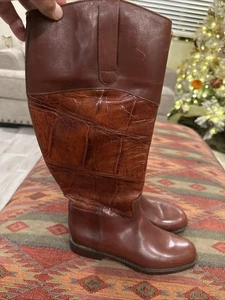 Joan and David braune Leder Damen Stiefel Gr. 37,5 US 6,5/7 - Bild 1 von 7