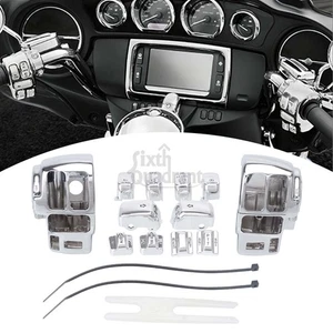 Chrome Switch Housing Cover+10Pcs Caps For Harley Electra Street Glide 1996-2013 - Bild 1 von 23