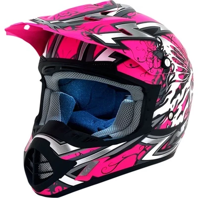 Casco Afx FX-17 Butterfly para mujer (mediano, rosa intenso mate) Foto 1 de 2