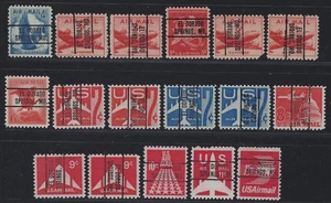 Air Mail Precancels - MO - El Dorado Springs - Type 264 - 17 different denoms - Picture 1 of 2