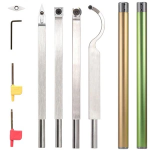 Carbide Tipped Woodturning Tools DW-6 Mid Size Carbide Wood Lathe Tools 4pcs ... - Picture 1 of 4