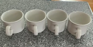 Set 4 Stonehenge Midwinter Pure White 8 oz Tea Coffee Cups Mugs Wedgwood England - Picture 1 of 21