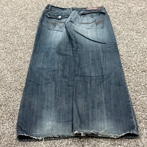 BEAUTIFUL Y2K Manchester Baggy Jeans Distressed Blue Denim Jeans Mens 33x32 Fade - Picture 1 of 8