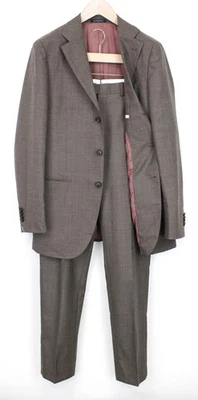 Suitsupply La Spalla Hombre UK40L un Solo Pecho Marrón Lana Pura Traje 2 Pieza - Imagen 1 de 4