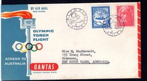 AUSTRALIA: QANTAS FFC, FROM GREECE TO SYDNEY, CARRYING OLYMPIC TORCH - Bild 1 von 1