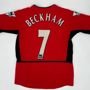 Camiseta Nike Beckham #7 Manchester United 2002/2003 local ORIGINAL (Juventud M) - Imagen 1 de 9