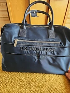 US Polo Assn Navy Nylon Weekender Bag - Picture 1 of 3