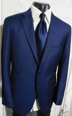 ABRIGO DEPORTIVO SUITSUPPLY SIENNA TALLA 42R AZUL MARINO 2 BOTONES LANA SLIM FIT Foto 1 de 4